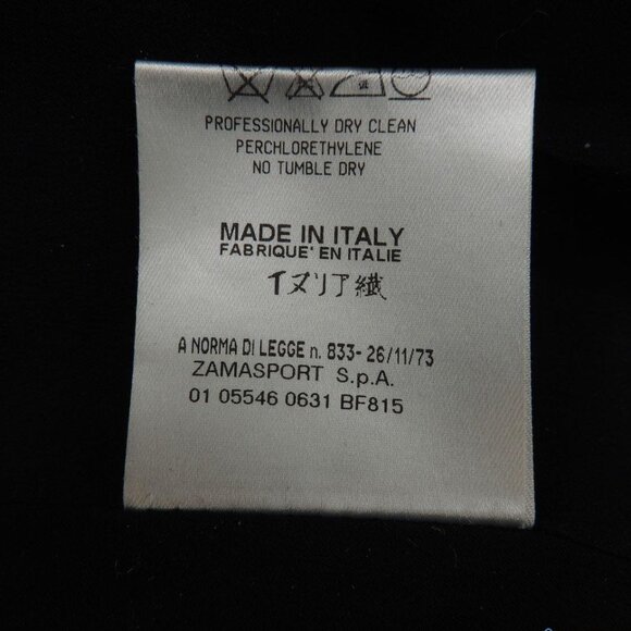 Fendi Men's Black Solid Wool Cashmere Blend Italy Tailored Coat Size 42 - Picture 5 of 12